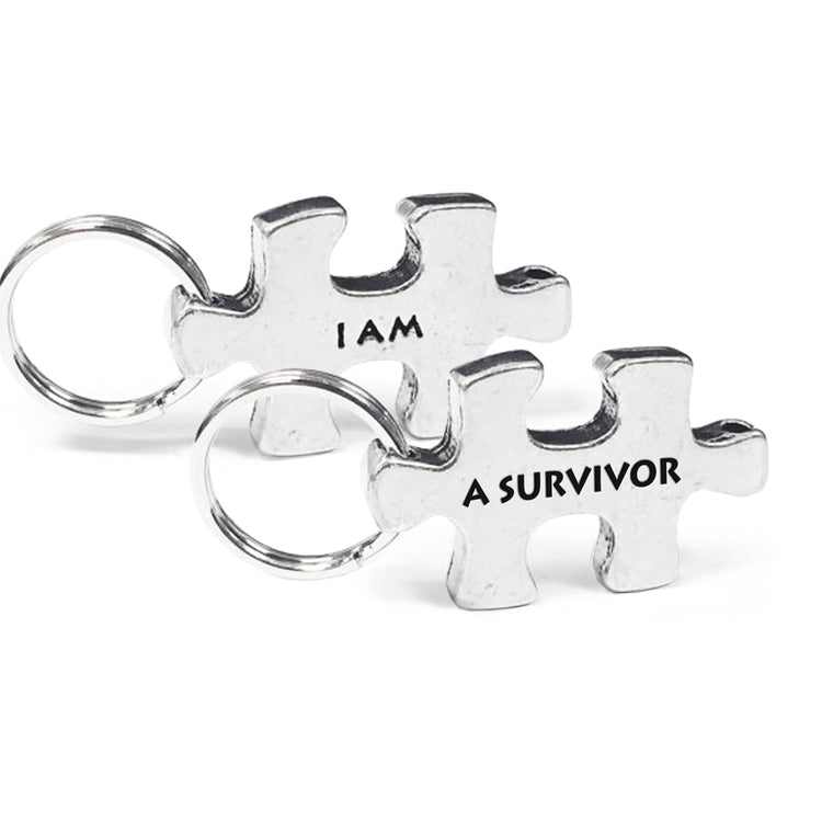 I am a Survivor Puzzle Key Chain