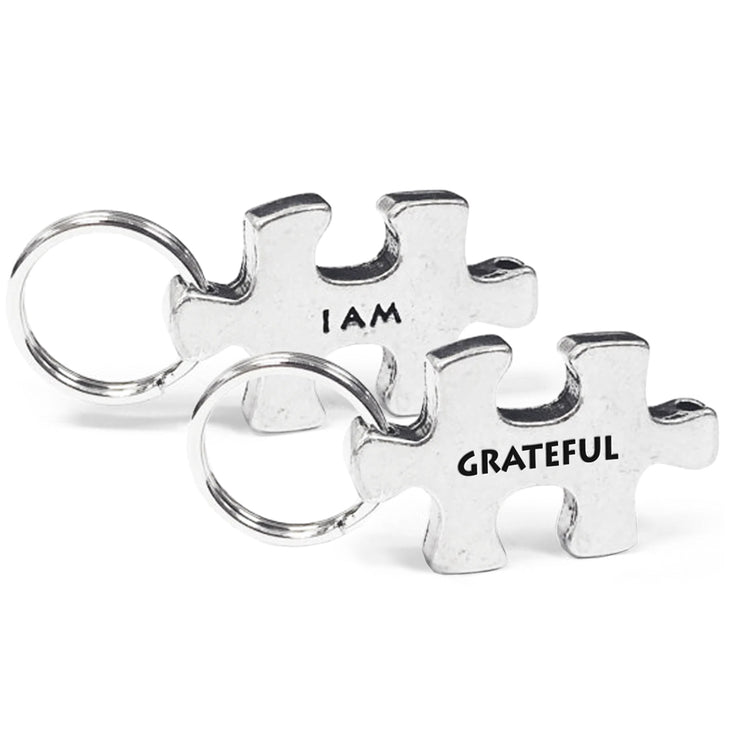 I am Grateful Puzzle Key Chain
