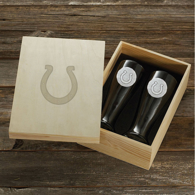 Indianapolis Colts Pilsner Set and Collector's Box 