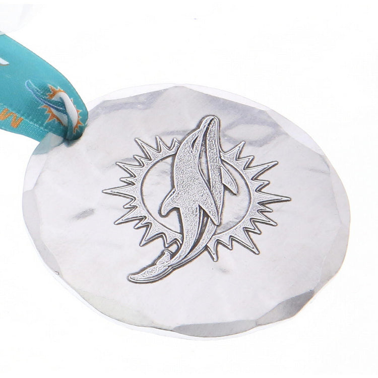 Miami Dolphins Small Round Ornament (Aluminum) 