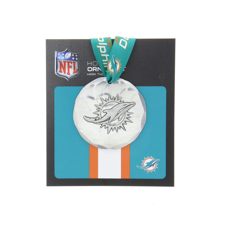 Miami Dolphins Small Round Ornament (Aluminum)