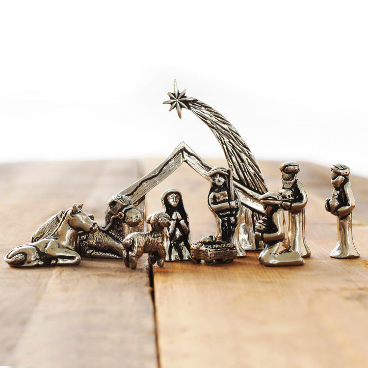Mini Nativity 10-Piece Boxed Set - Wendell August Forge