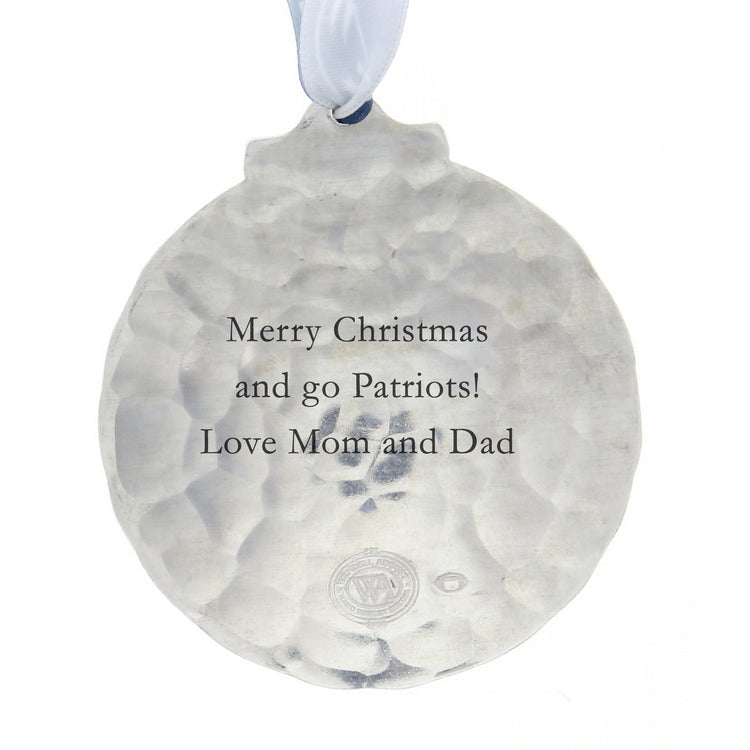 New England Patriots Classic Round Ornament (Aluminum)
