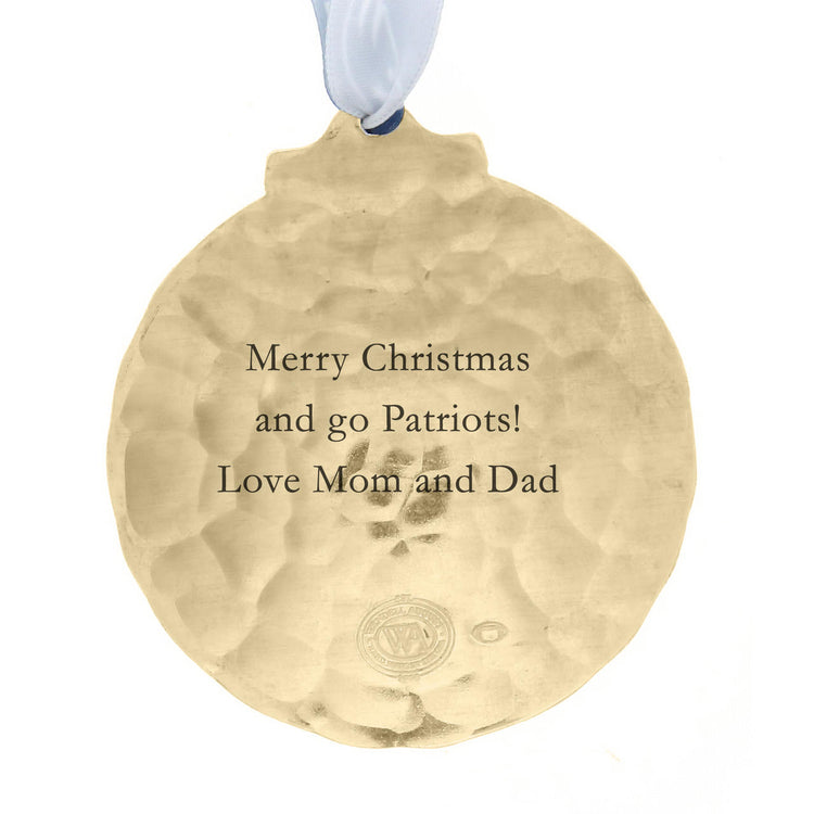 New England Patriots Classic Round Ornament (Bronze) 