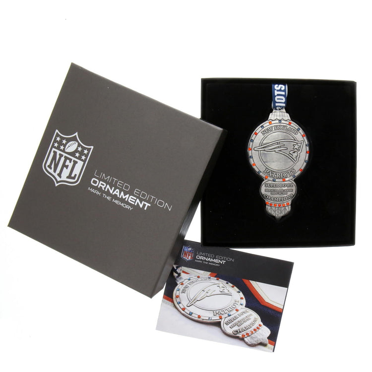 New England Patriots Collector's Ornament with  Crystals