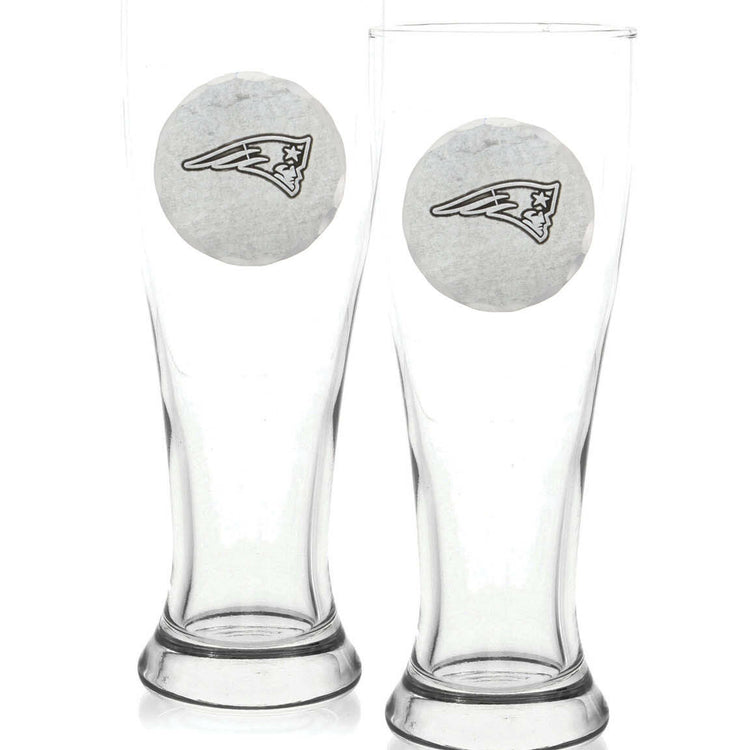 New England Patriots Pilsner Set and Collector's Box 