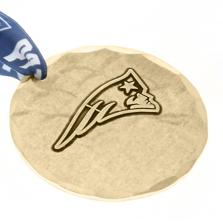New England Patriots Small Round Ornament (Bronze) 