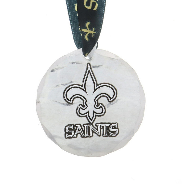 New Orleans Saints Small Round Ornament (Aluminum) 