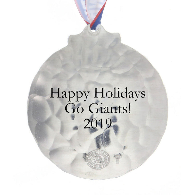 New York Giants Classic Round Ornament (Aluminum)