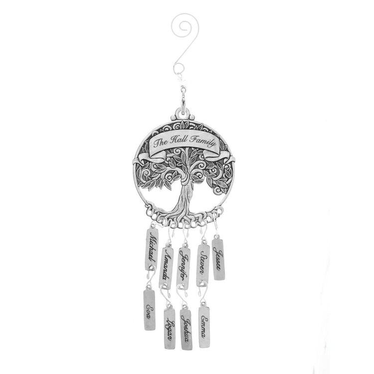 Personalized Family Tree Sun Catcher Ornament 