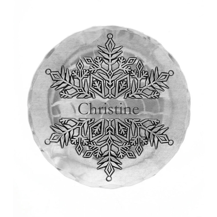 Personalized Snowflake Coaster