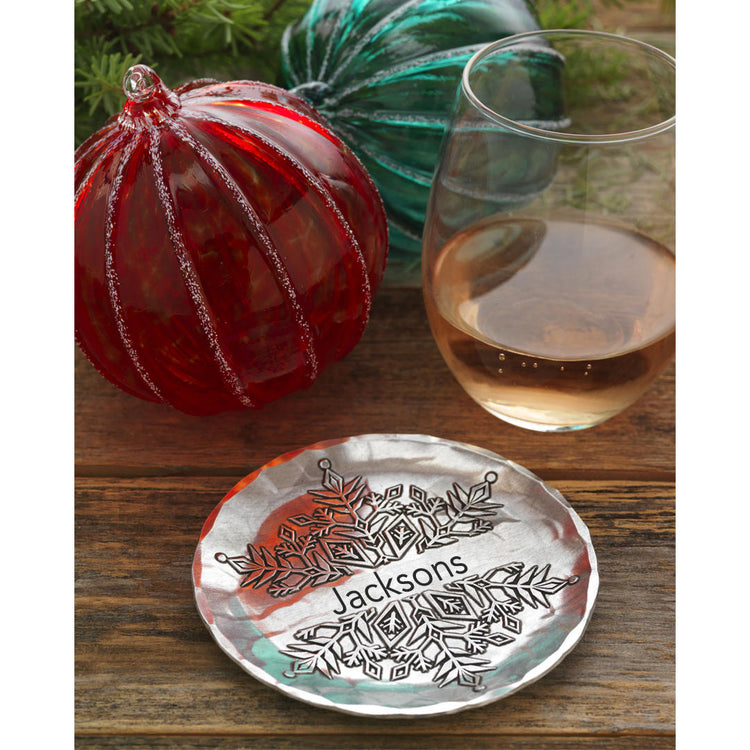 Personalized Snowflake Coaster