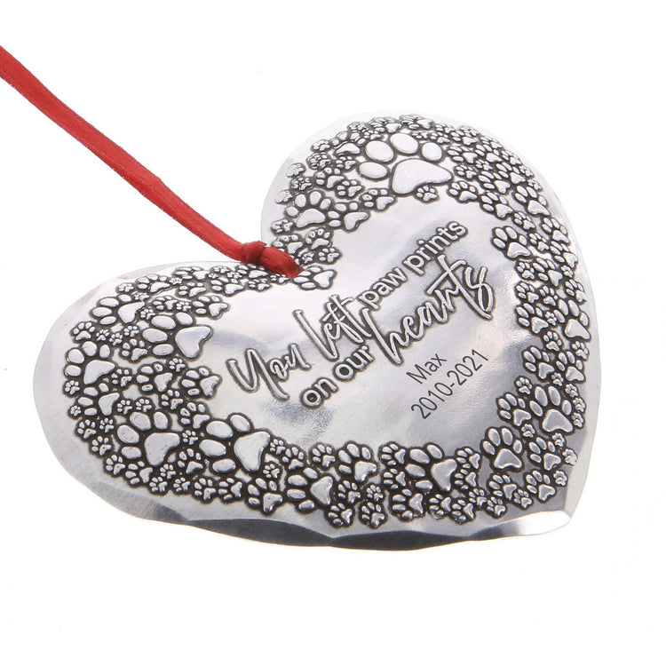 Pet Remembrance Heart Ornament