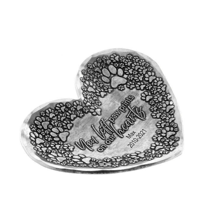 Pet Remembrance Heart Trinket Tray