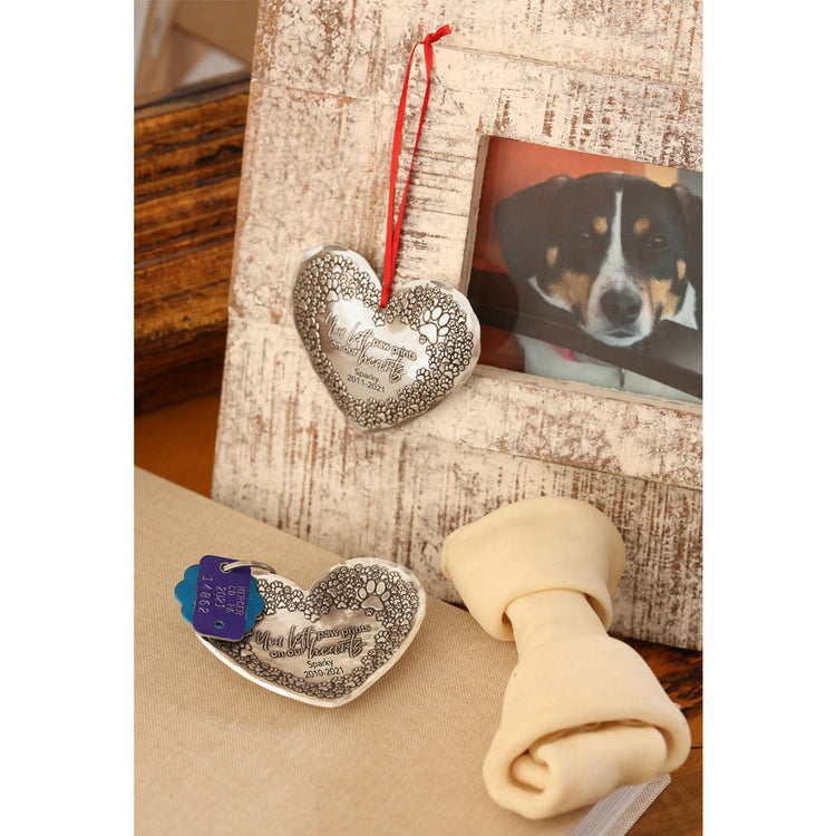Pet Remembrance Heart Trinket Tray