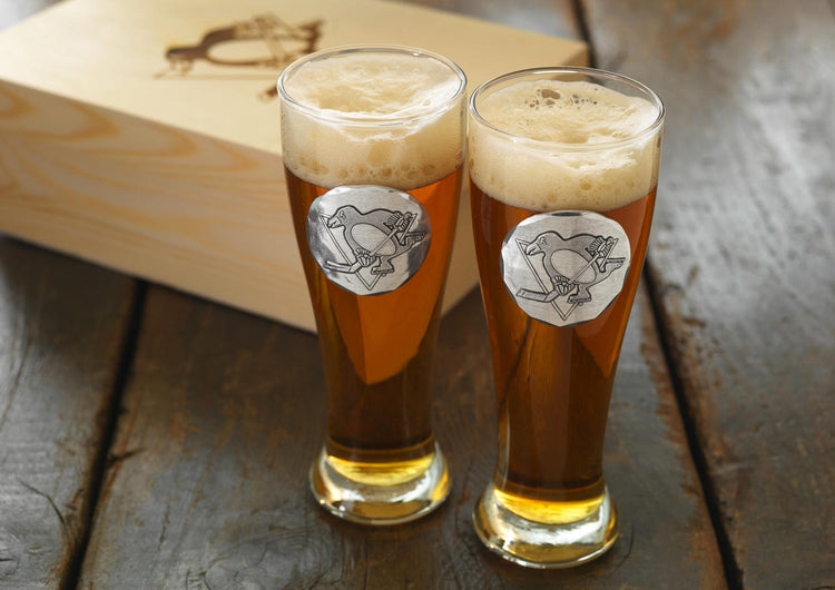 Pittsburgh Penguins 2-Piece Pilsner Set in Collectible Box 