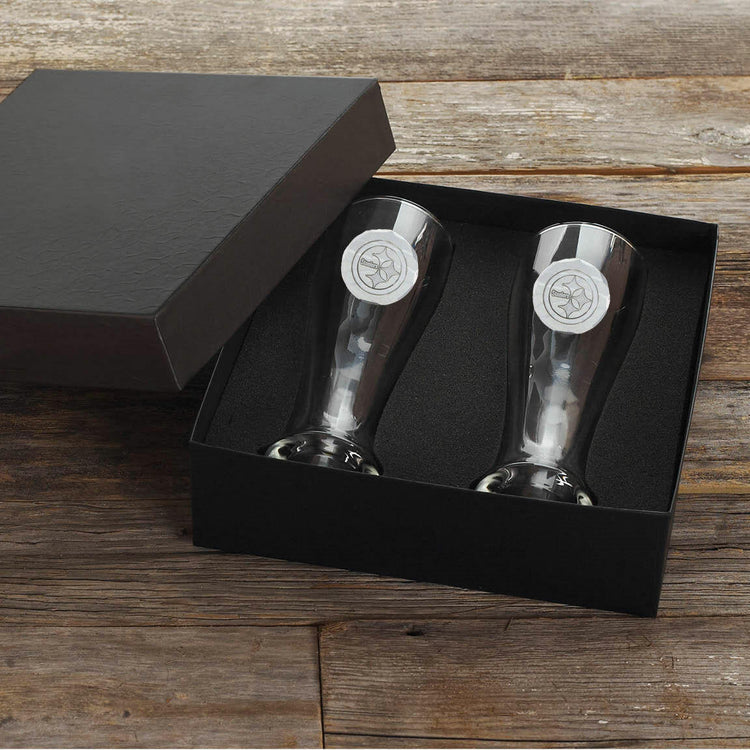 Pittsburgh Steelers 2-Piece Pilsner Glass Set (Aluminum)