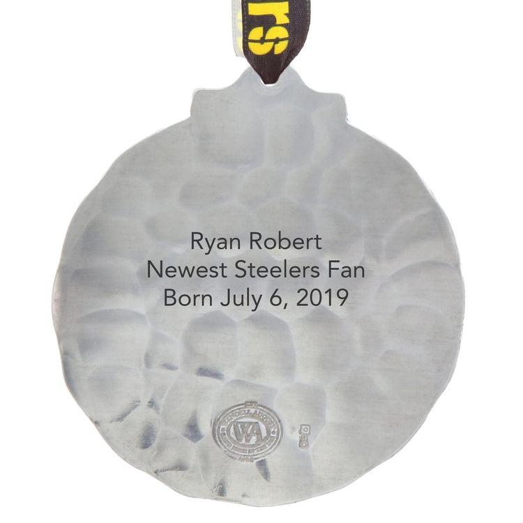 Pittsburgh Steelers Classic Round Ornament (Aluminum)