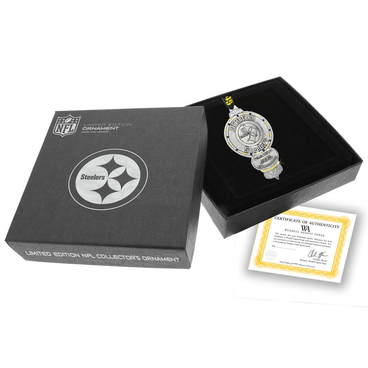 Pittsburgh Steelers Collector's Edition Ornament with  Crystals - Wendell August Forge