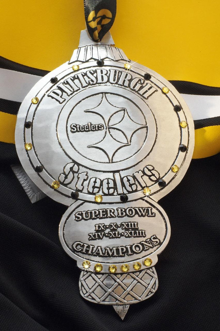 Pittsburgh Steelers Collector's Edition Ornament with  Crystals - Wendell August Forge