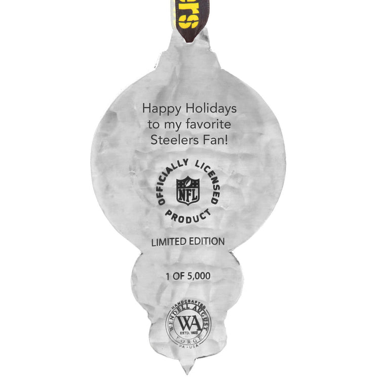 Pittsburgh Steelers Collector's Edition Ornament with  Crystals - Wendell August Forge