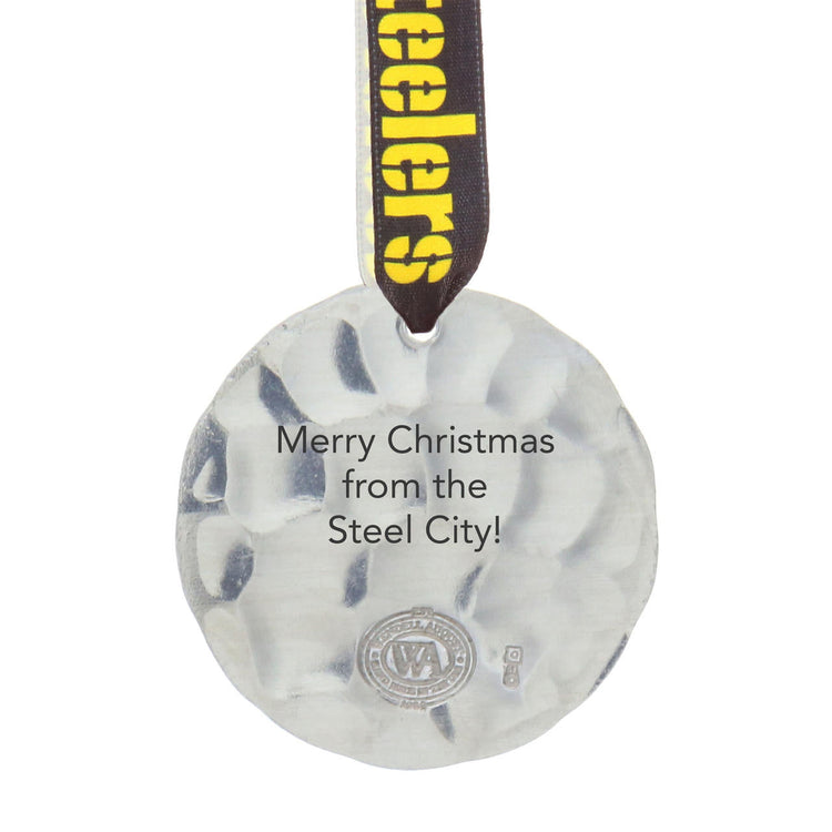 Pittsburgh Steelers Small Round Ornament (Aluminum) - Wendell August Forge