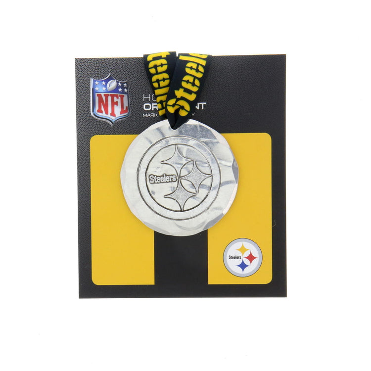 Pittsburgh Steelers Small Round Ornament (Aluminum) - Wendell August Forge