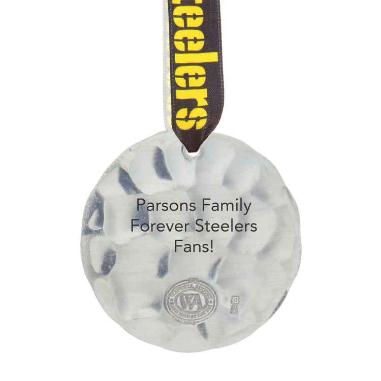 Pittsburgh Steelers Small Round Ornament (Aluminum) - Wendell August Forge