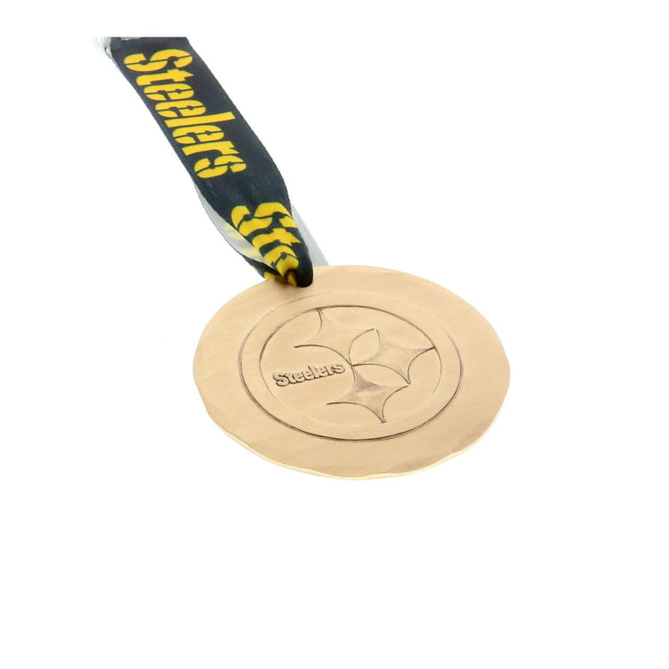Pittsburgh Steelers Small Round Ornament (Bronze) 
