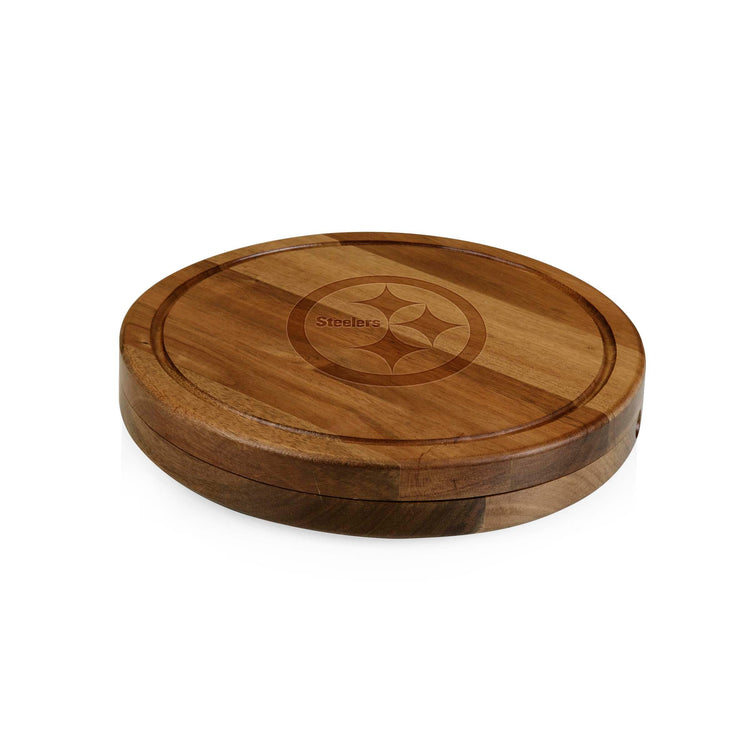 Pittsburgh Steelers - Acacia Circo Cheese Cutting Board & Tools Set
