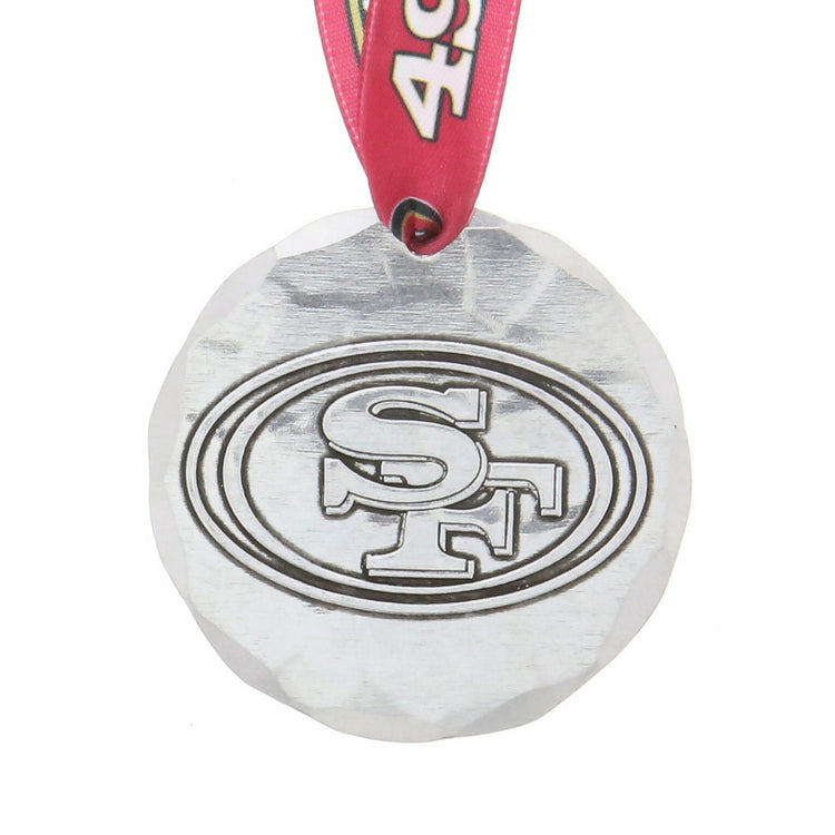 San Francisco 49ers Small Round Ornament (Aluminum) 