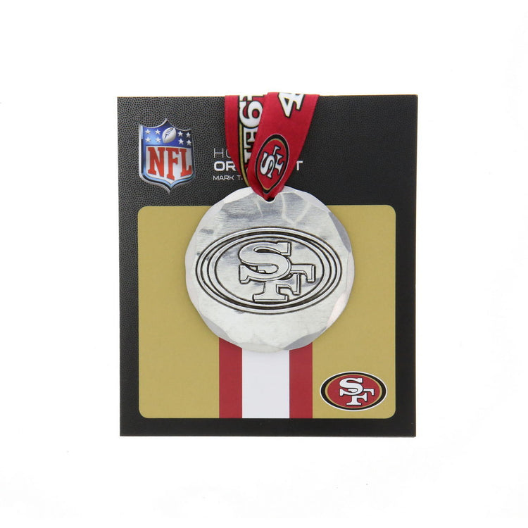 San Francisco 49ers Small Round Ornament (Aluminum)
