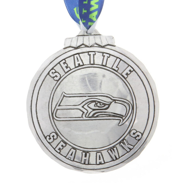 Seattle Seahawks Classic Round Ornament (Aluminum) 