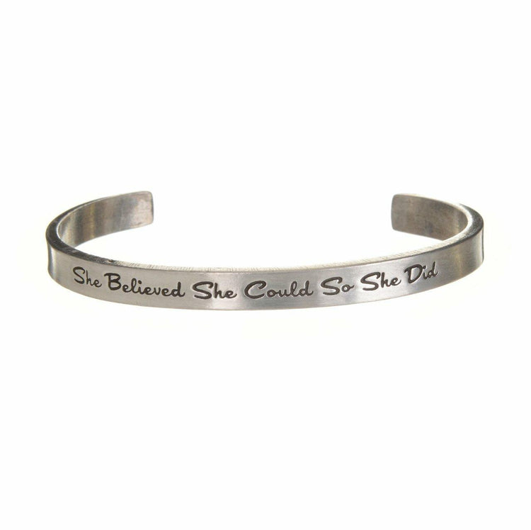 She Believed She Could Cuff Bracelet