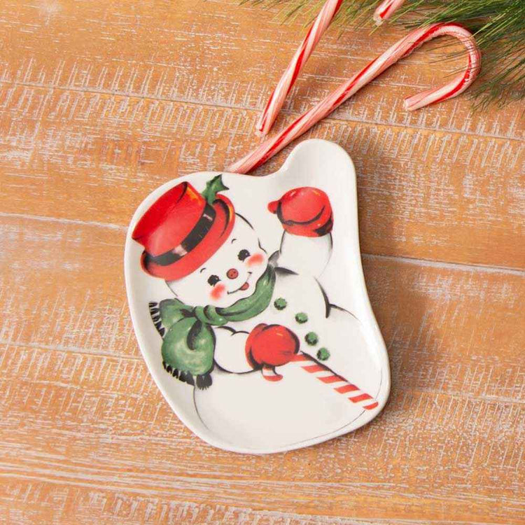 Trinket Tray Vintage Snowman 