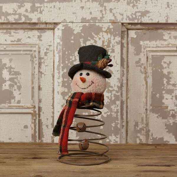 Spring Snowman Black Top Hat 