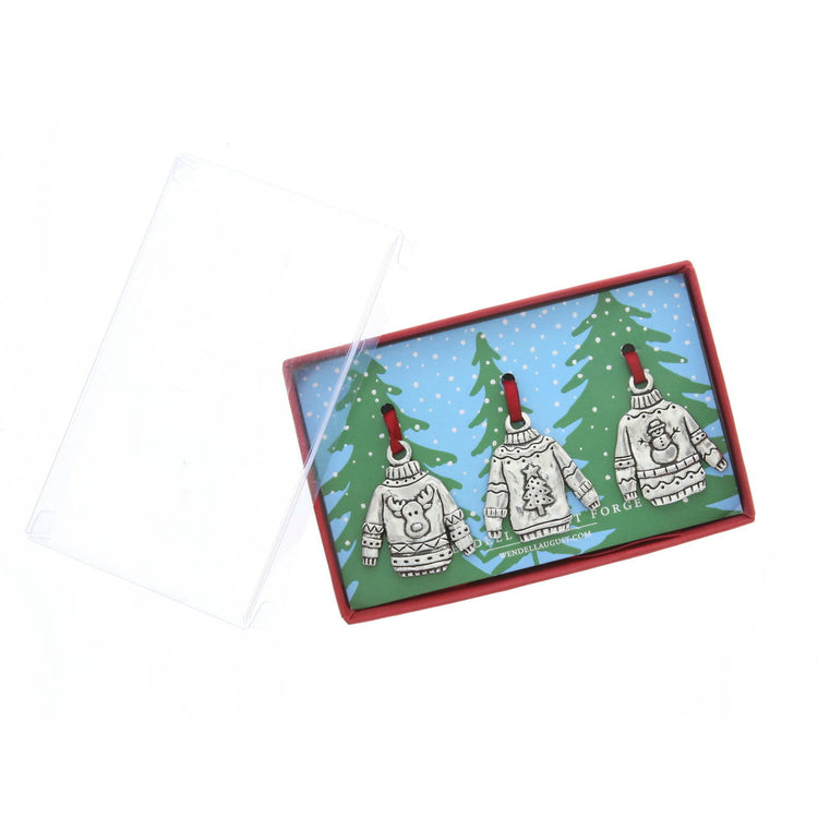 Ugly Sweater 3-Piece Ornament Set