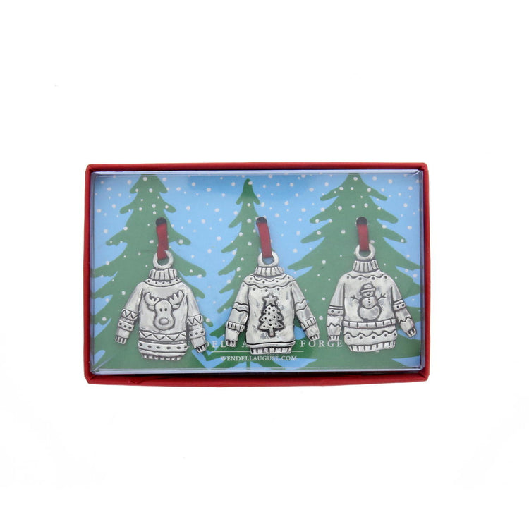 Ugly Sweater 3-Piece Ornament Set