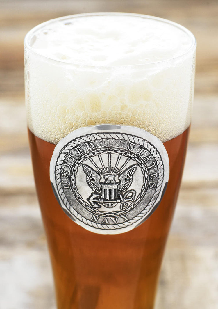 US Navy 2-Piece Pilsner set with Personalizable Box
