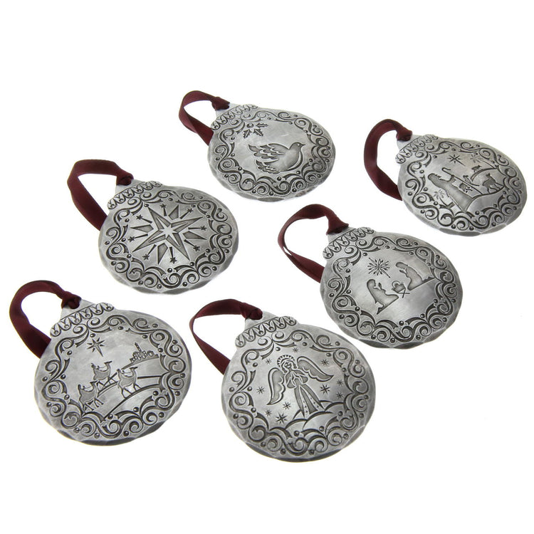 Vintage Nativity 6-Piece Ornament Set - Wendell August Forge