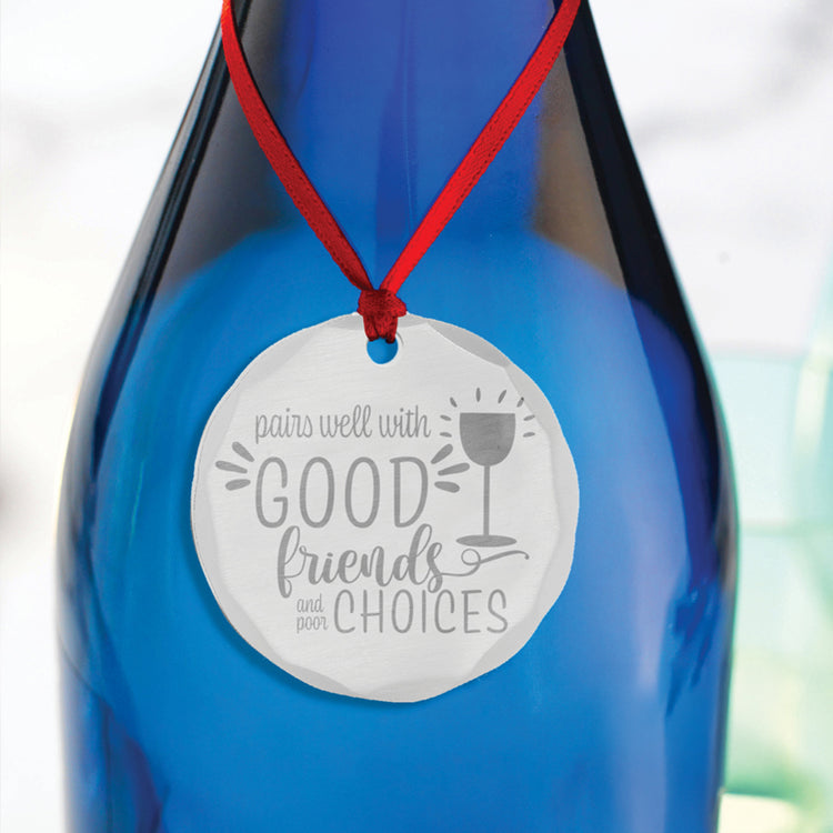 Pairs Well with Friends Wine Tag - Wendell August Forge