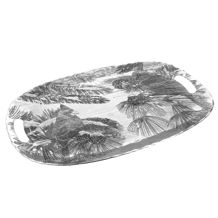 Winter Cardinal Luncheon Tray - Wendell August Forge