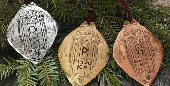 Personalized Christmas ornaments for friends and family